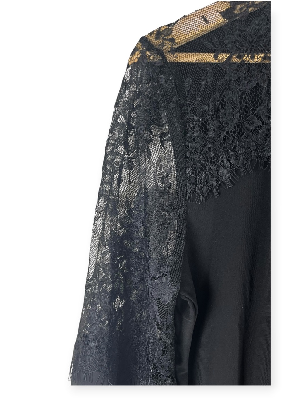 Anne Klein Black Lace Blouse – Size Large Elegant Women’s Top $25 - Picture 3 of 10